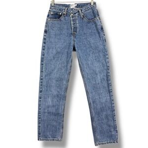 Princess Polly Holly Asymmetric Straight Leg Denim Jeans Pants Size 0